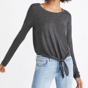Madewell tie-front sweater